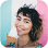 smilling girl with ice cream